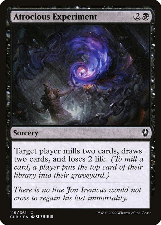 Atrocious Experiment in the group Magic the Gathering / Types / Colors / Black at Proxyprinters.com (84153)