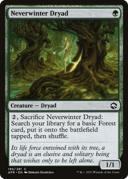 Neverwinter Dryad in the group Magic the Gathering / Sets / Adventures in the Forgotten Realms at Proxyprinters.com (84249)