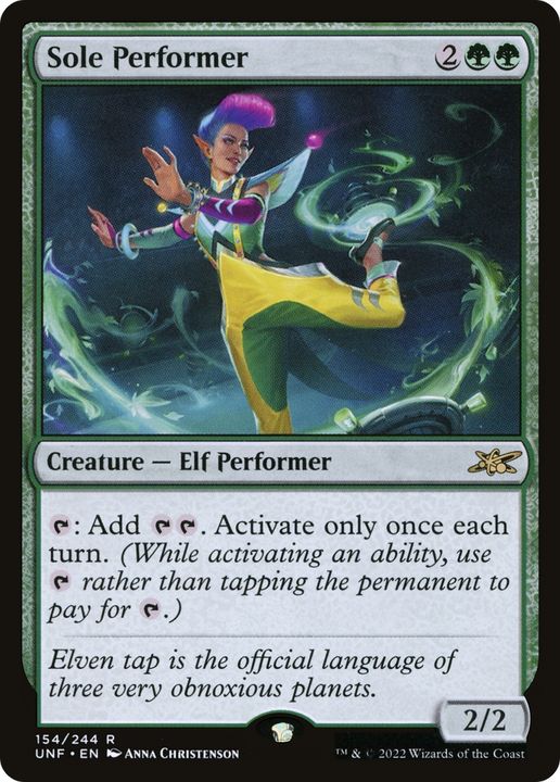 Sole Performer in the group Magic the Gathering / Types / Colors / Green at Proxyprinters.com (84279)