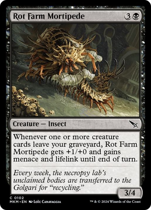 Rot Farm Mortipede in the group Magic the Gathering / Types / Colors / Black at Proxyprinters.com (843)