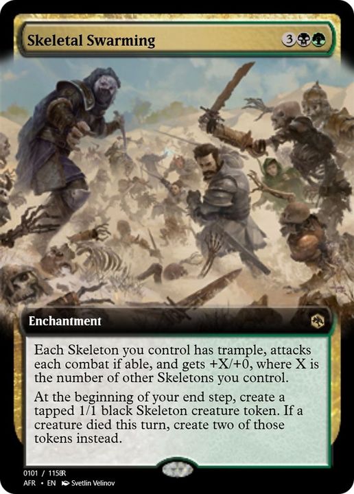 Skeletal Swarming in the group Magic the Gathering / Types / Colors / Multicolors / B, G at Proxyprinters.com (8438)