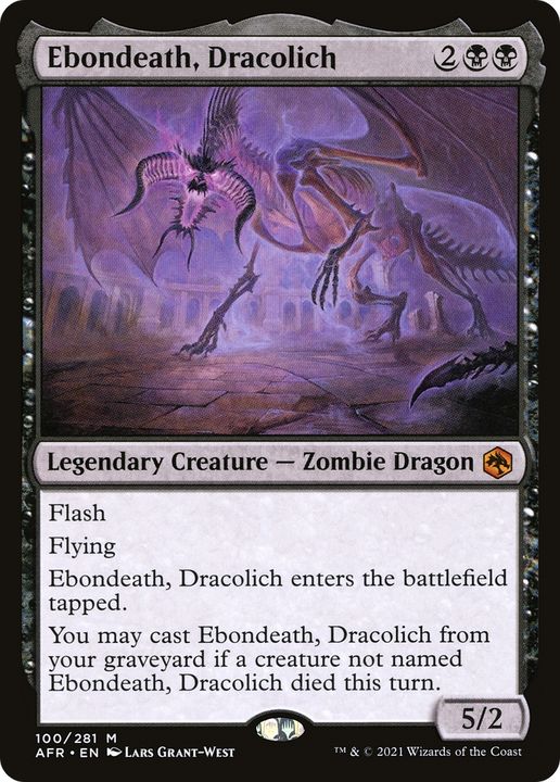 Ebondeath, Dracolich in the group Magic the Gathering / Types / Colors / Black at Proxyprinters.com (84402)