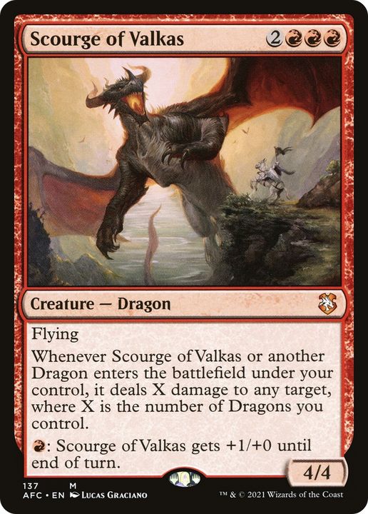 Scourge of Valkas in the group Magic the Gathering / Types / Colors / Red at Proxyprinters.com (84419)