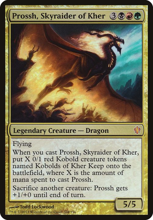 Prossh, Skyraider of Kher in the group Magic the Gathering / Types / Colors / Multicolors / B, G, R at Proxyprinters.com (84459)