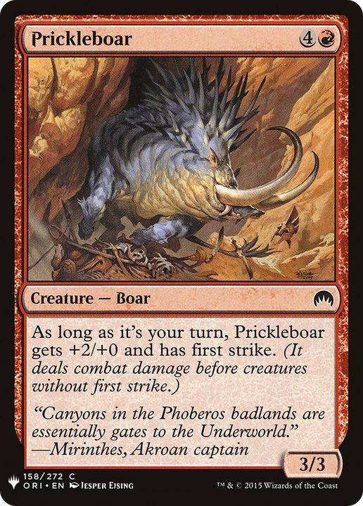 Prickleboar in the group Magic the Gathering / Types / Colors / Red at Proxyprinters.com (84464)