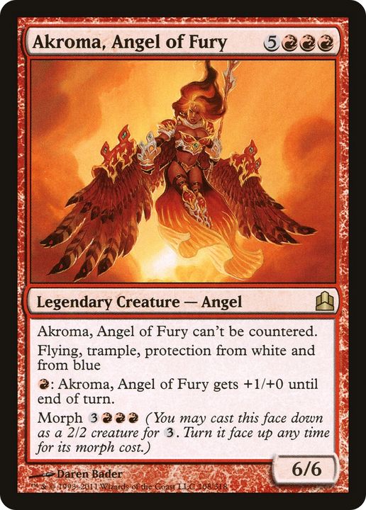 Akroma, Angel of Fury in the group Magic the Gathering / Types / Colors / Red at Proxyprinters.com (84652)