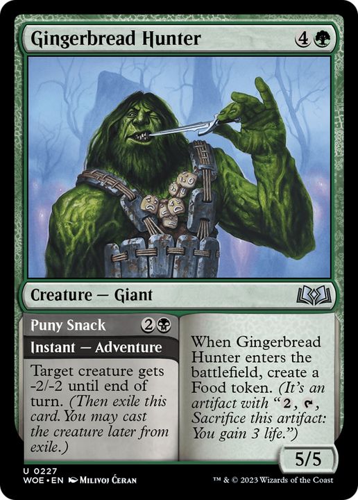 Gingerbread Hunter // Puny Snack in the group Magic the Gathering / Types / Colors / Green at Proxyprinters.com (84688)