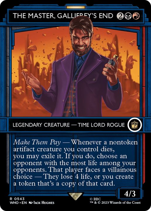 The Master, Gallifrey's End in the group Magic the Gathering / Types / Colors / Multicolors / B, R at Proxyprinters.com (84701)