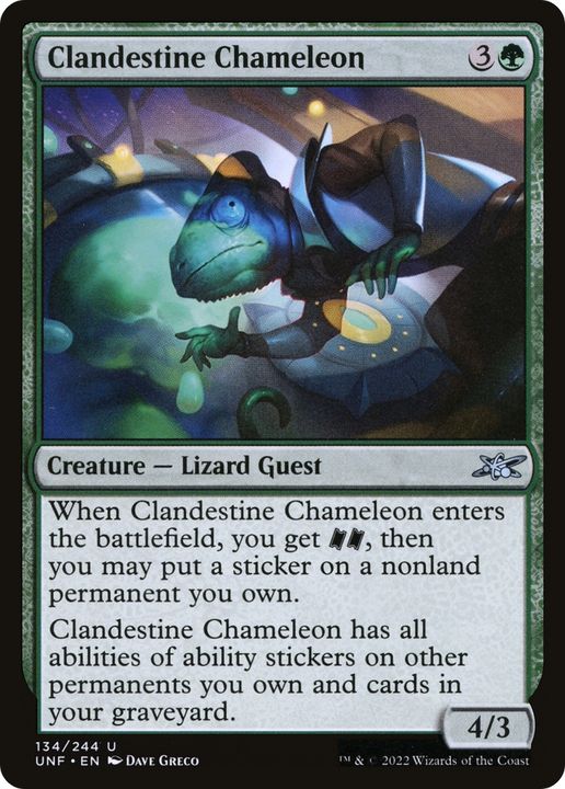 Clandestine Chameleon in the group Magic the Gathering / Types / Colors / Green at Proxyprinters.com (84799)