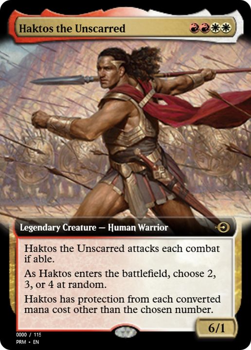 Haktos the Unscarred in the group Magic the Gathering / Types / Colors / Multicolors / R, W at Proxyprinters.com (84891)