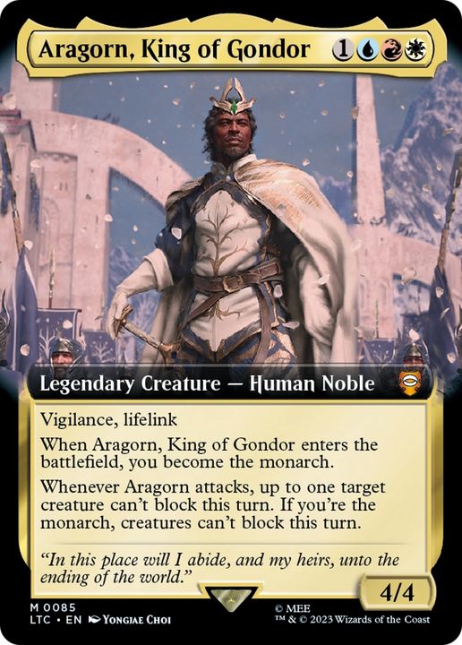 Aragorn, King of Gondor in the group Magic the Gathering / Types / Colors / Multicolors / R, U, W at Proxyprinters.com (84909)