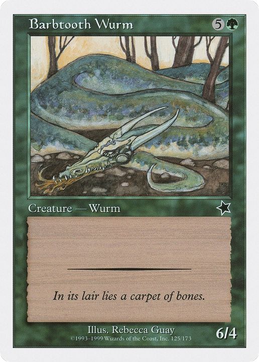 Barbtooth Wurm in the group Magic the Gathering / Types / Colors / Green at Proxyprinters.com (84997)