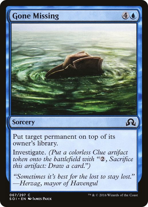 Gone Missing in the group Magic the Gathering / Types / Colors / Blue at Proxyprinters.com (85065)