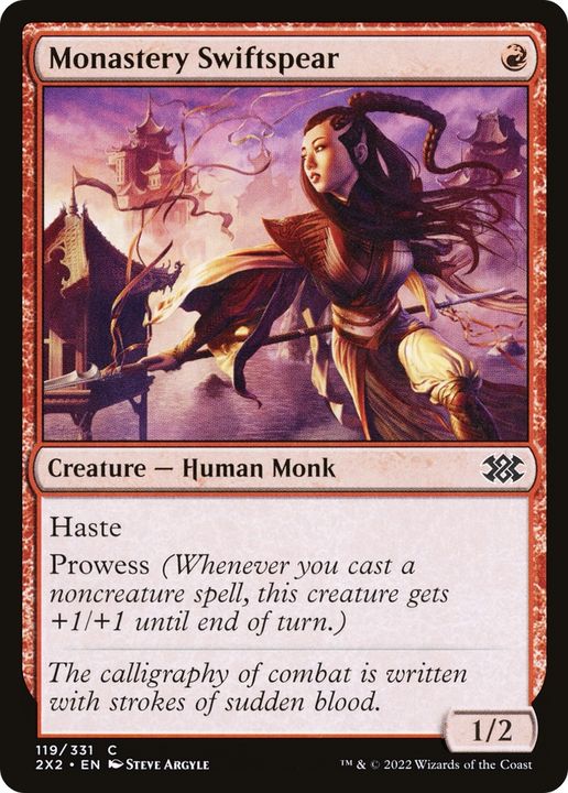 Monastery Swiftspear in the group Magic the Gathering / Sets / Double Masters 2022 at Proxyprinters.com (85123)