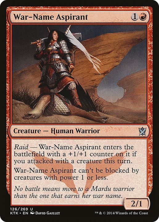 War-Name Aspirant in the group Magic the Gathering / Types / Creatures / Warrior at Proxyprinters.com (85157)