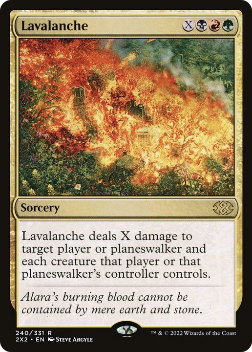 Lavalanche in the group Magic the Gathering / Types / Colors / Multicolors / B, G, R at Proxyprinters.com (85238)