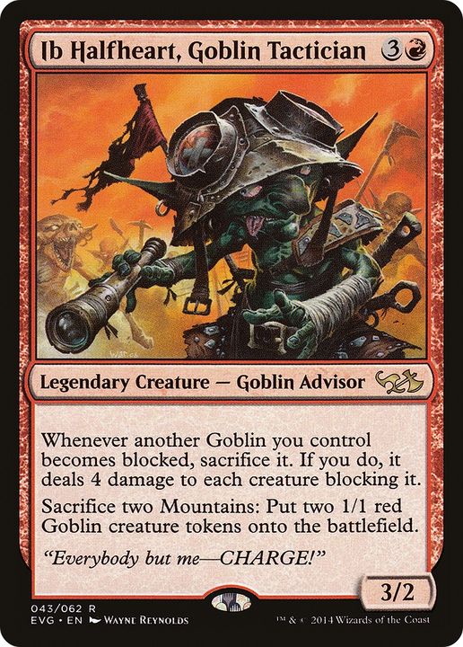 Ib Halfheart, Goblin Tactician in the group Magic the Gathering / Types / Colors / Red at Proxyprinters.com (85344)