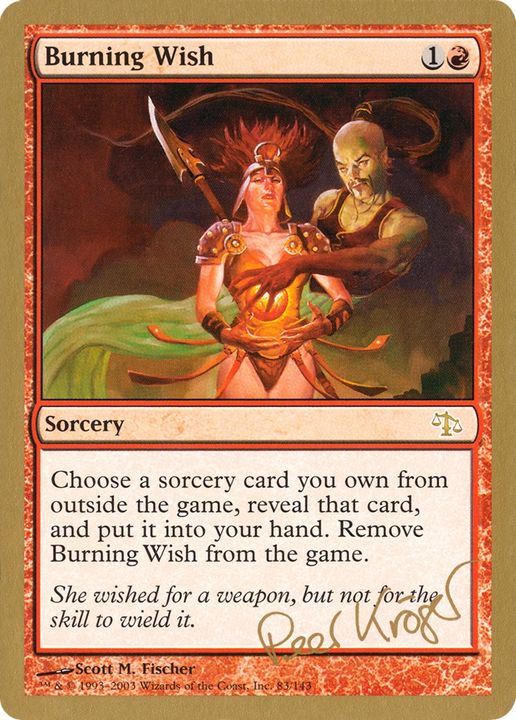 Burning Wish in the group Magic the Gathering / Types / Colors / Red at Proxyprinters.com (85387)