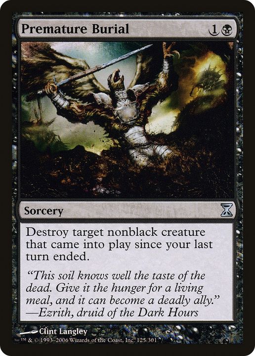 Premature Burial in the group Magic the Gathering / Types / Colors / Black at Proxyprinters.com (85389)