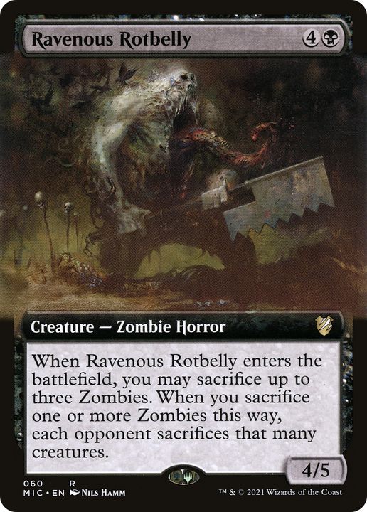 Ravenous Rotbelly in the group Magic the Gathering / Types / Colors / Black at Proxyprinters.com (85545)