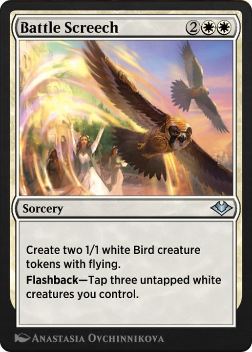 Battle Screech in the group Magic the Gathering / Types / Colors / White at Proxyprinters.com (85607)