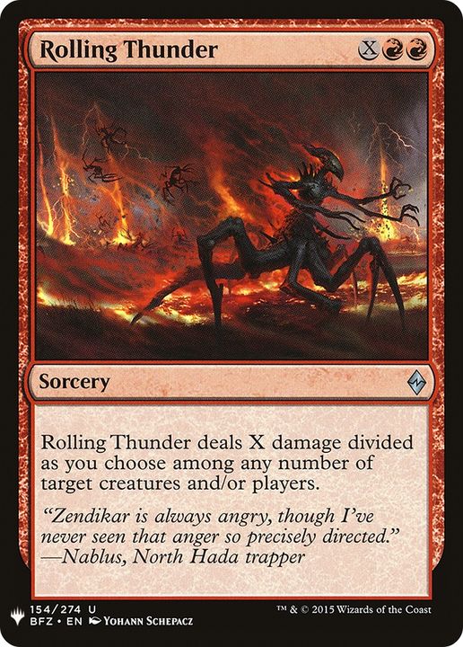 Rolling Thunder in the group Magic the Gathering / Types / Colors / Red at Proxyprinters.com (85648)