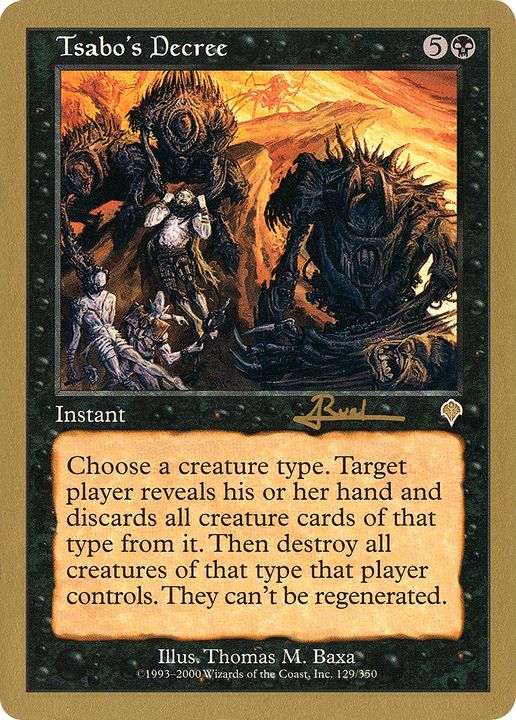 Tsabo's Decree in the group Magic the Gathering / Types / Colors / Black at Proxyprinters.com (85729)