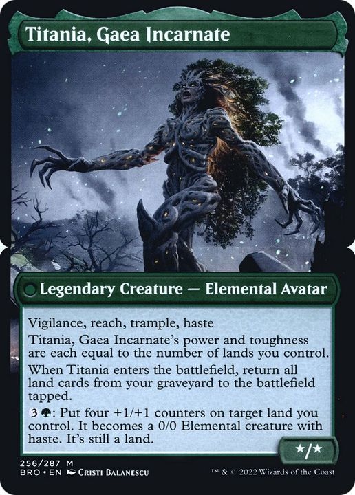 Titania, Gaea Incarnate in the group Magic the Gathering / Sets / The Brothers' War Promos at Proxyprinters.com (8575)