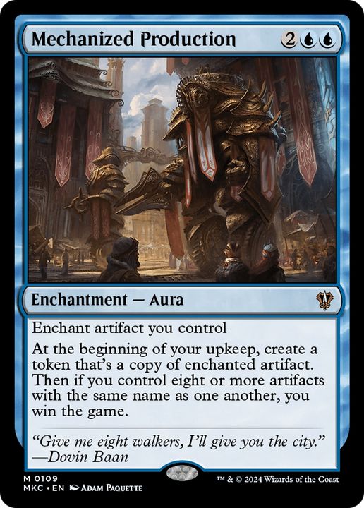 Mechanized Production in the group Magic the Gathering / Types / Colors / Blue at Proxyprinters.com (85907)