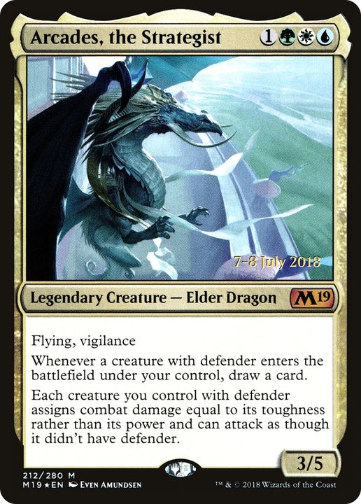 Arcades, the Strategist in the group Magic the Gathering / Sets / Core Set 2019 Promos at Proxyprinters.com (86044)