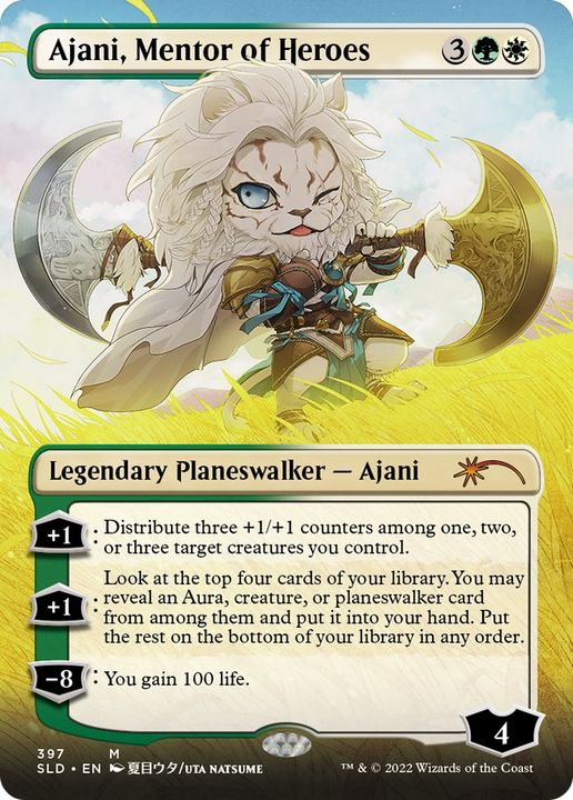 Ajani, Mentor of Heroes in the group Magic the Gathering / Types / Colors / Multicolors / G, W at Proxyprinters.com (86195)