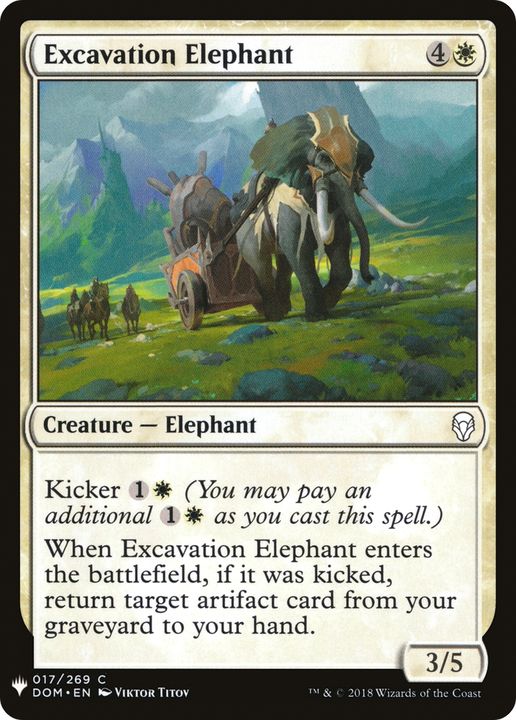 Excavation Elephant in the group Magic the Gathering / Types / Colors / White at Proxyprinters.com (86335)