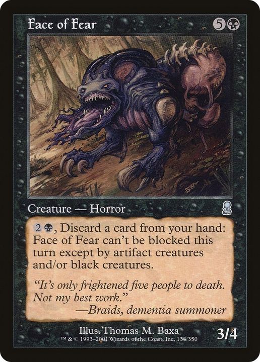 Face of Fear in the group Magic the Gathering / Types / Colors / Black at Proxyprinters.com (8641)