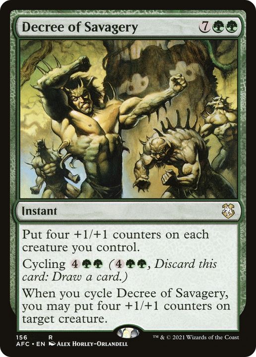 Decree of Savagery in the group Magic the Gathering / Types / Colors / Green at Proxyprinters.com (86427)