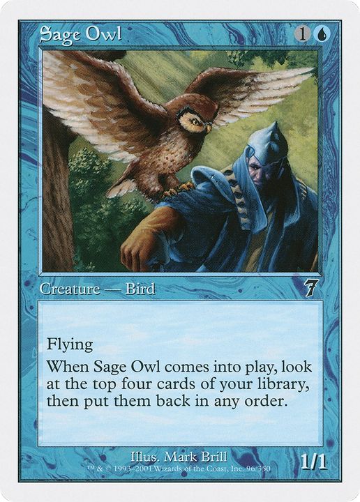 Sage Owl in the group Magic the Gathering / Sets / Seventh Edition at Proxyprinters.com (86496)