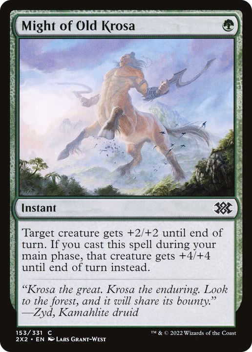 Might of Old Krosa in the group Magic the Gathering / Types / Colors / Green at Proxyprinters.com (86654)