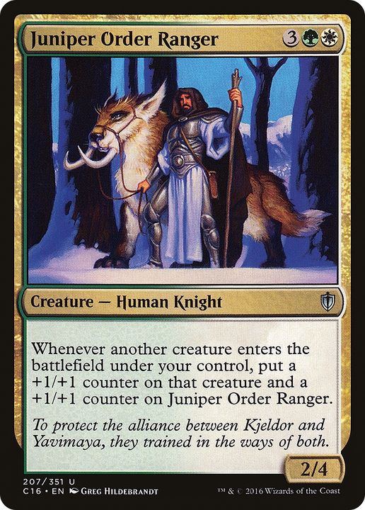 Juniper Order Ranger in the group Magic the Gathering / Types / Colors / Multicolors / G, W at Proxyprinters.com (86717)