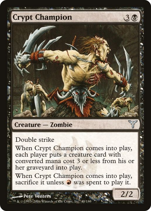 Crypt Champion in the group Magic the Gathering / Types / Colors / Black at Proxyprinters.com (86738)