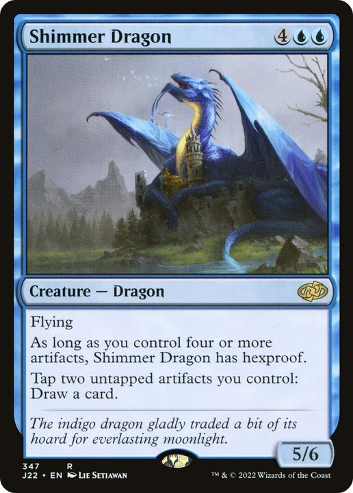 Shimmer Dragon in the group Magic the Gathering / Types / Colors / Blue at Proxyprinters.com (86750)