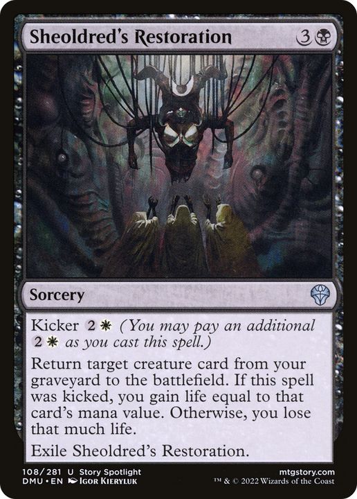 Sheoldred's Restoration in the group Magic the Gathering / Types / Colors / Black at Proxyprinters.com (86808)