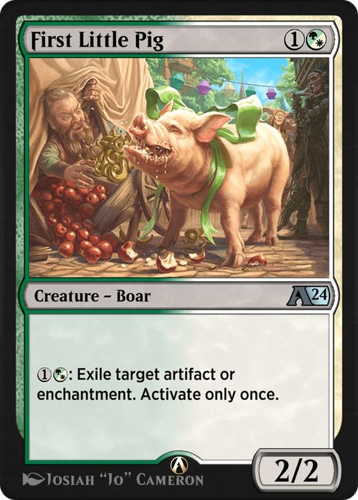 First Little Pig in the group Magic the Gathering / Types / Colors / Multicolors / G, W at Proxyprinters.com (86976)