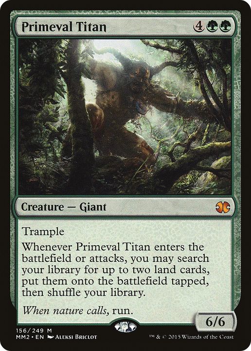 Primeval Titan in the group Magic the Gathering / Types / Colors / Green at Proxyprinters.com (87243)