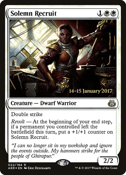 Solemn Recruit in the group Magic the Gathering / Types / Creatures / Warrior at Proxyprinters.com (87327)