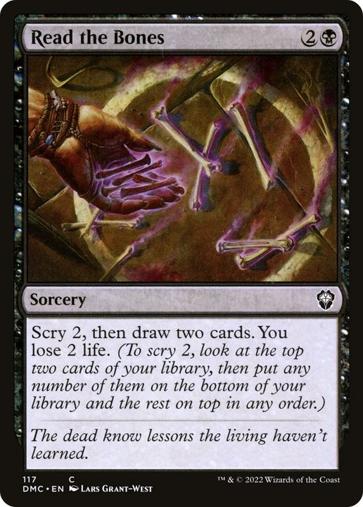 Read the Bones in the group Magic the Gathering / Types / Colors / Black at Proxyprinters.com (87557)