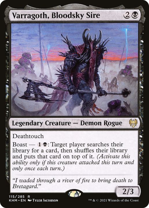 Varragoth, Bloodsky Sire in the group Magic the Gathering / Types / Colors / Black at Proxyprinters.com (87609)