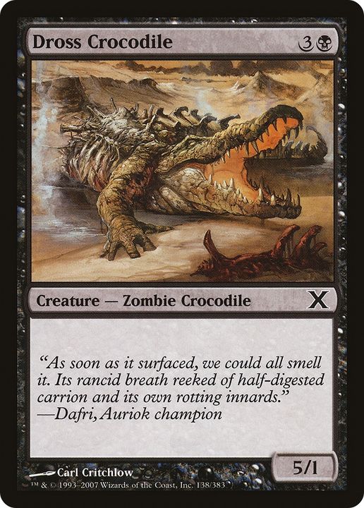 Dross Crocodile in the group Magic the Gathering / Sets / Tenth Edition at Proxyprinters.com (87673)