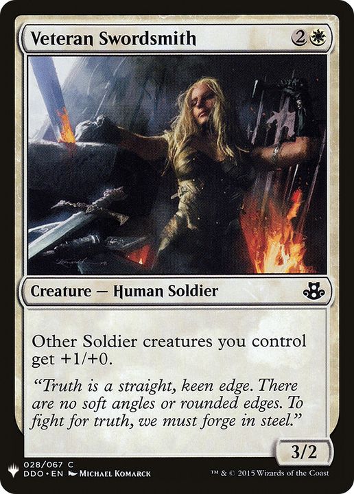 Veteran Swordsmith in the group Magic the Gathering / Types / Colors / White at Proxyprinters.com (87723)