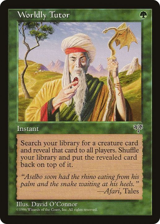 Worldly Tutor in the group Magic the Gathering / Types / Colors / Green at Proxyprinters.com (87734)