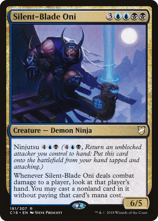 Silent-Blade Oni in the group Magic the Gathering / Types / Colors / Multicolors / B, U at Proxyprinters.com (87735)