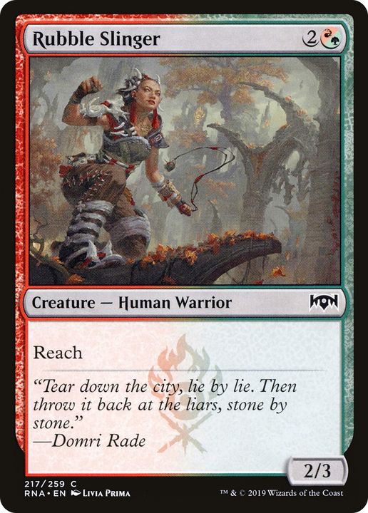 Rubble Slinger in the group Magic the Gathering / Types / Colors / Multicolors / G, R at Proxyprinters.com (87744)